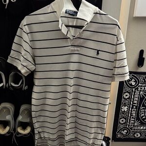 Polo by Ralph Lauren Men's white and Black Striped Polo. Men’s S. Excellent